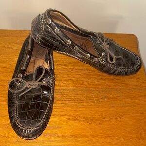 Martin Dingman Black Crocodile Moccasins